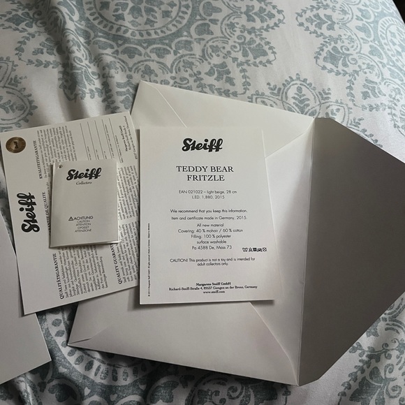 Steiff mohair teddy 2015 classic throwback collectible - Picture 3 of 7